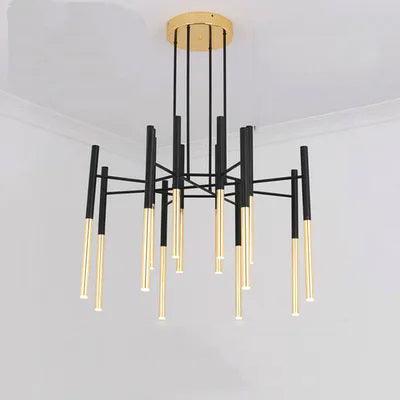 Tubular Modern Metal Chandelier