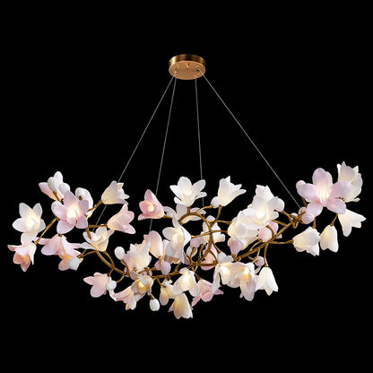 Circular Blossom Art Deco Ceramic Chandelier