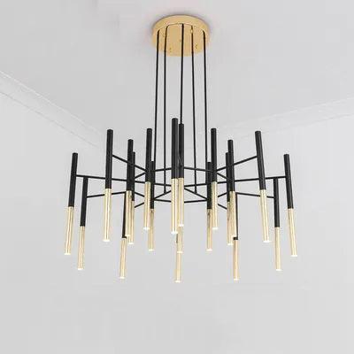 Tubular Modern Metal Chandelier