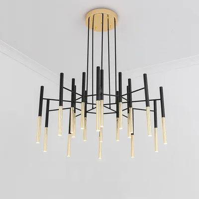 Tubular Modern Metal Chandelier