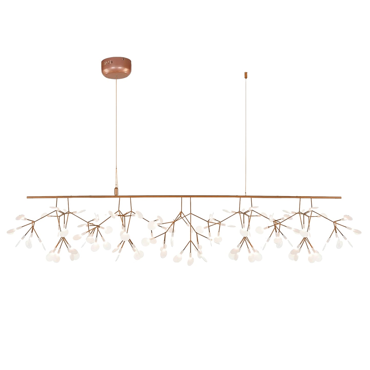 Rose Gold Firefly LED Eclectic Metal Chandelier