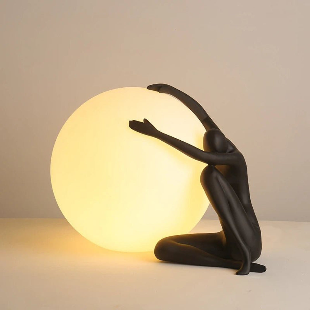 Humanoid Ball Holding Modern Material Table Lamp