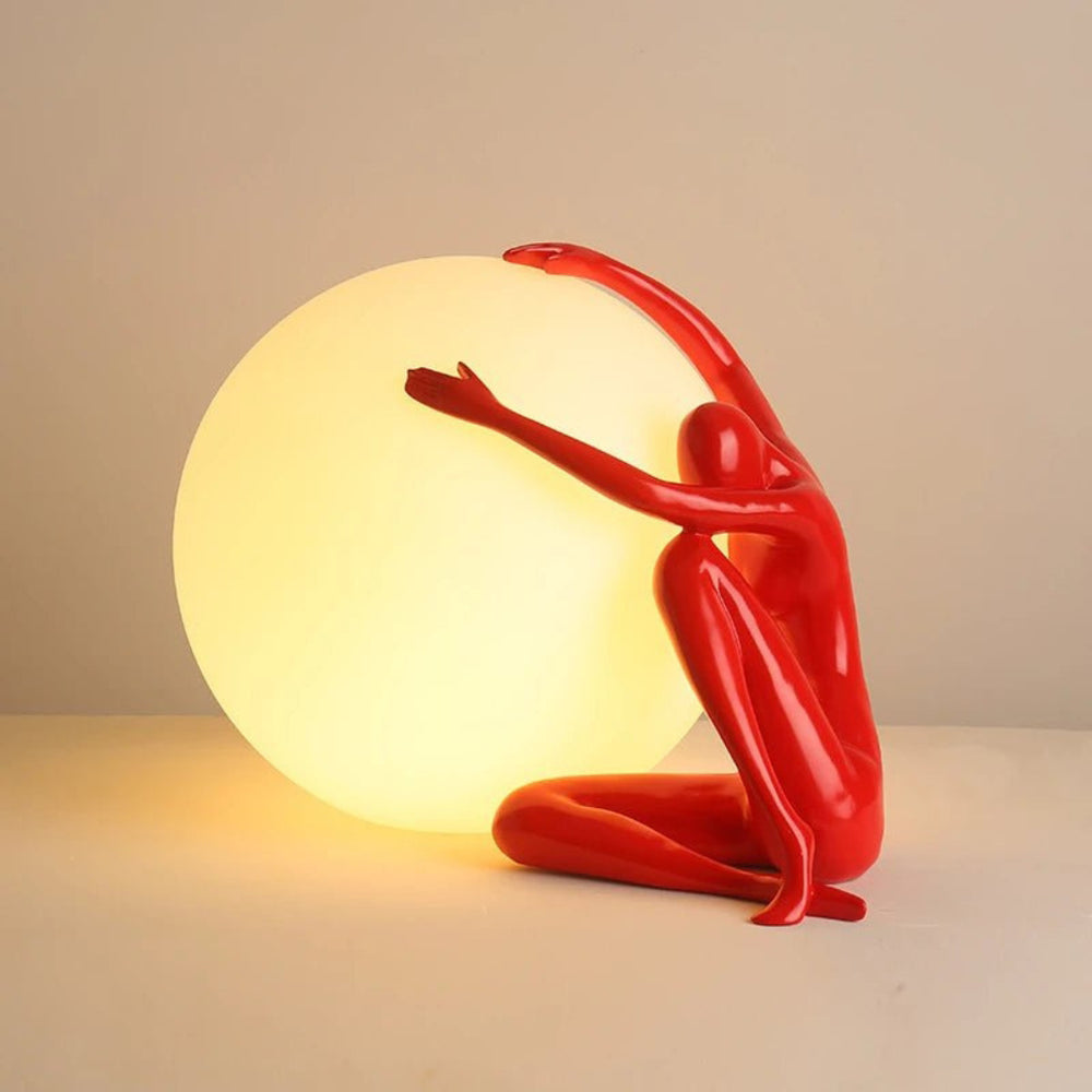 Humanoid Ball Holding Modern Material Table Lamp