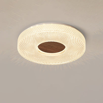 Acrylic Halo Round Contemporary Metal Ceiling Light