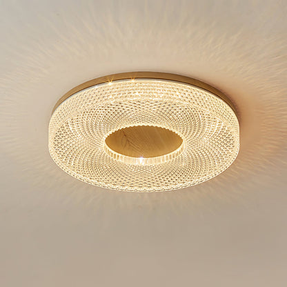 Acrylic Halo Round Contemporary Metal Ceiling Light