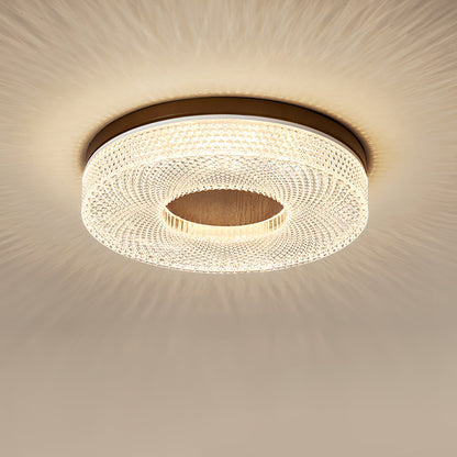 Acrylic Halo Round Contemporary Metal Ceiling Light