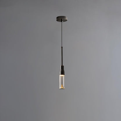 Acrylic Hat Plate Modern Brass Pendant Light