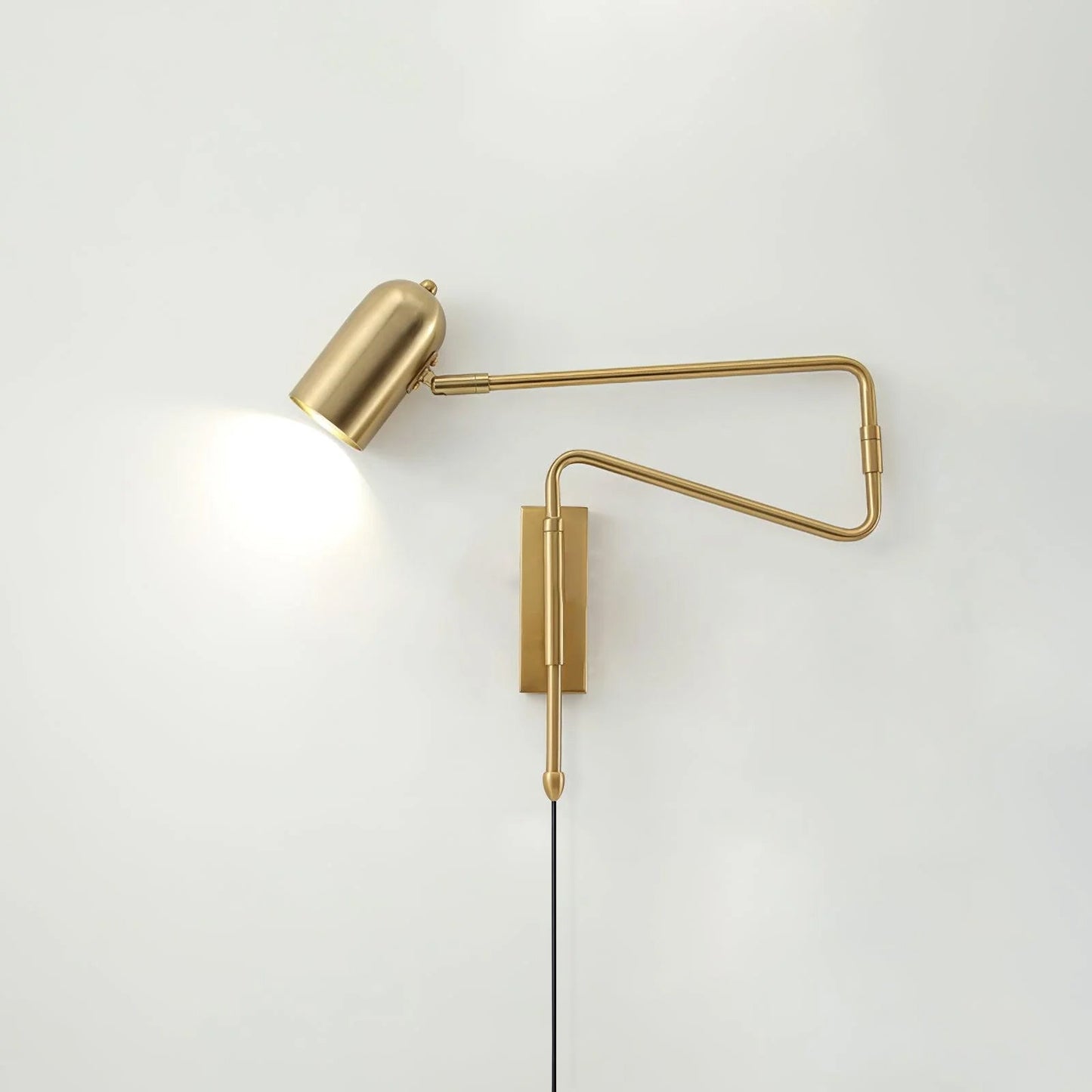 Adjustable Arm Plug In Modern Metal Wall Lamp