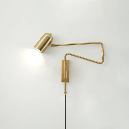 Adjustable Arm Plug In Modern Metal Wall Lamp