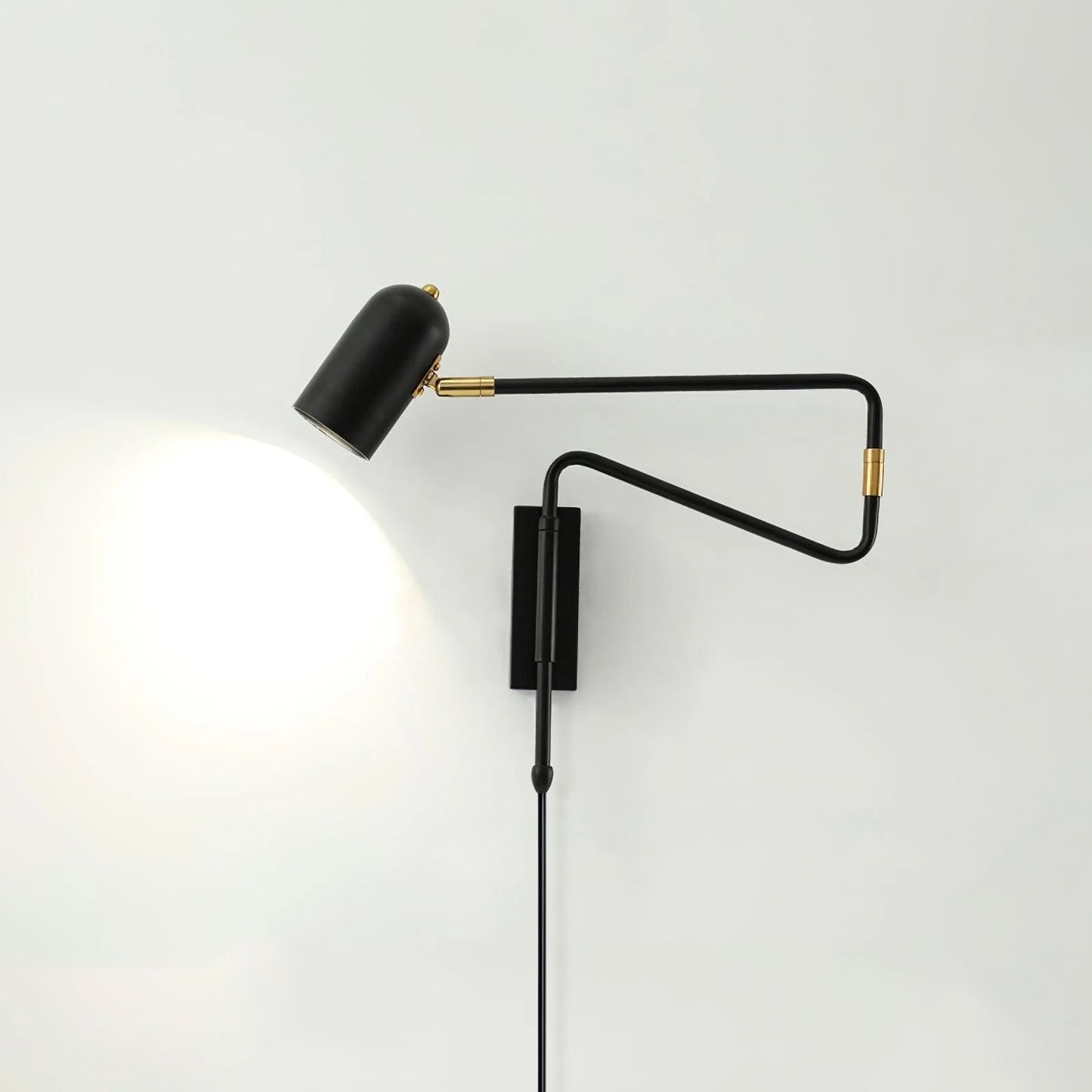 Adjustable Arm Plug In Modern Metal Wall Lamp