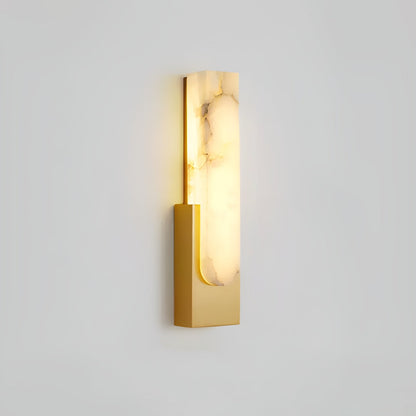 Agatha Alabaster Modern Metal Wall Lamp