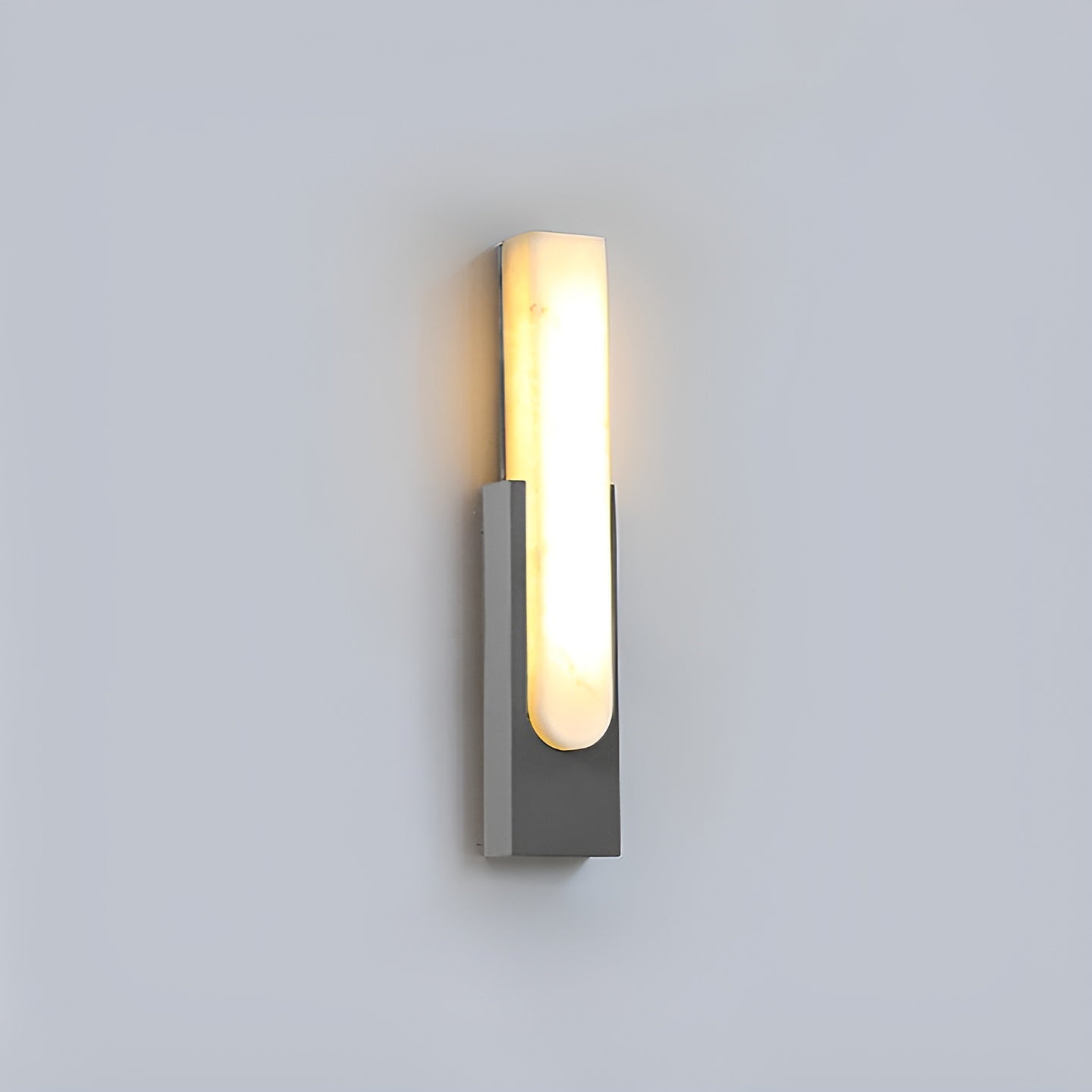 Agatha Alabaster Modern Metal Wall Lamp