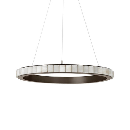 Alabaster Avalon Halo Contemporary Metal Chandelier