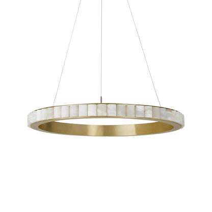 Alabaster Avalon Halo Contemporary Metal Chandelier