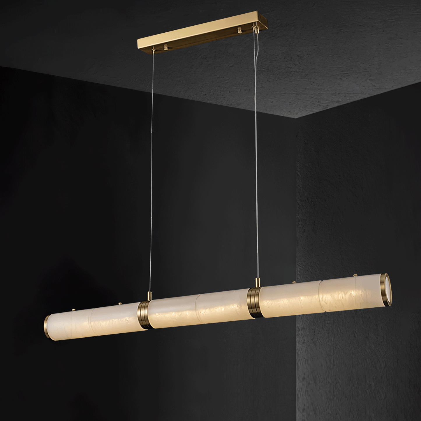 Alabaster Beam Minimalist Metal Pendant Light