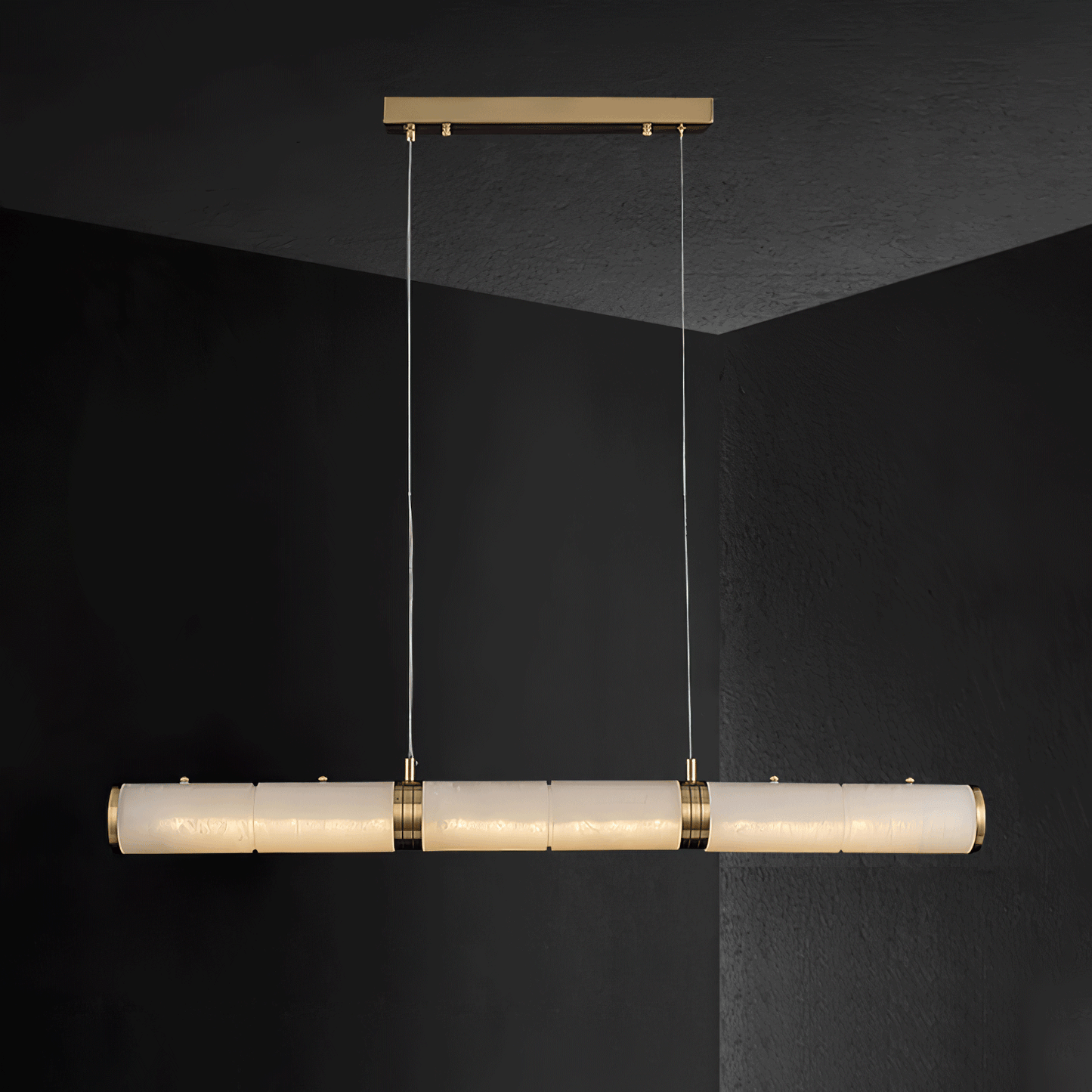 Alabaster Beam Minimalist Metal Pendant Light