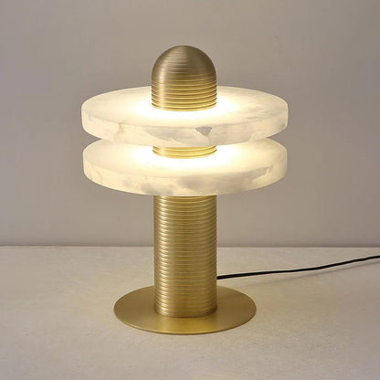 Alabaster Comet Modern Metal Table Lamp