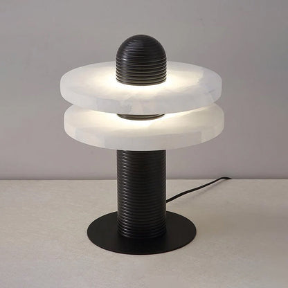 Alabaster Comet Modern Metal Table Lamp