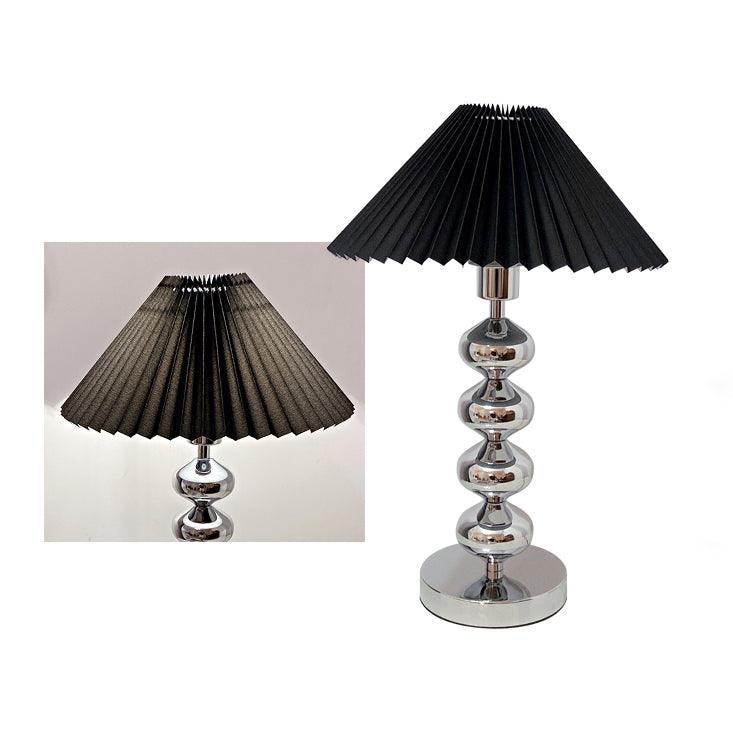 Aleisha Pleated Vintage Metal Table Lamp