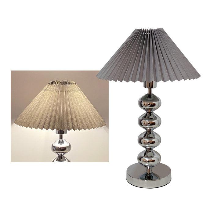 Aleisha Pleated Vintage Metal Table Lamp