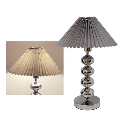 Aleisha Pleated Vintage Metal Table Lamp