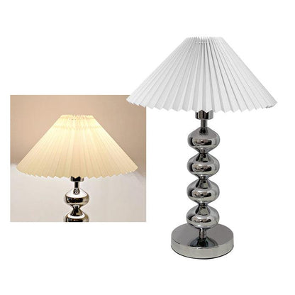 Aleisha Pleated Vintage Metal Table Lamp