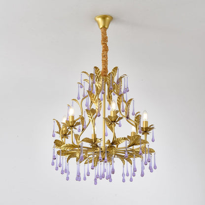 Amethyst Drops Modern Crystal Chandelier