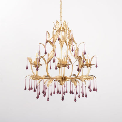 Amethyst Drops Modern Crystal Chandelier