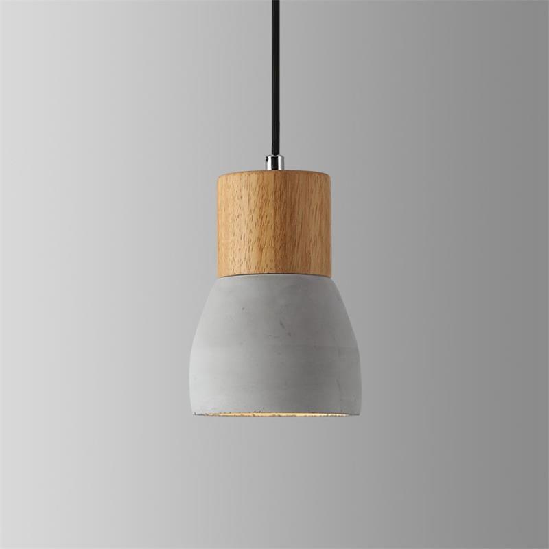 Andenon Cement Art Deco Wood Pendant Light