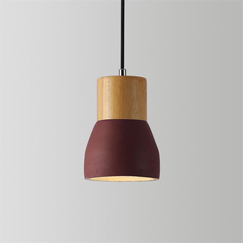 Andenon Cement Art Deco Wood Pendant Light