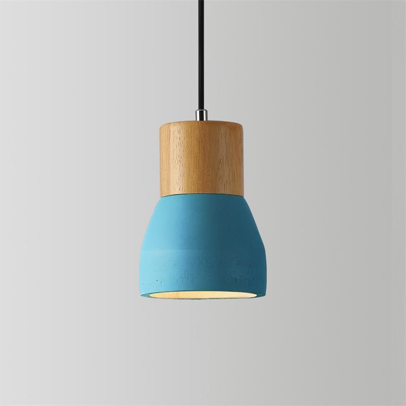 Andenon Cement Art Deco Wood Pendant Light