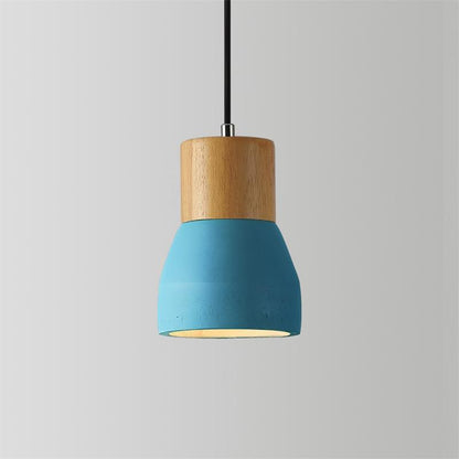 Andenon Cement Art Deco Wood Pendant Light