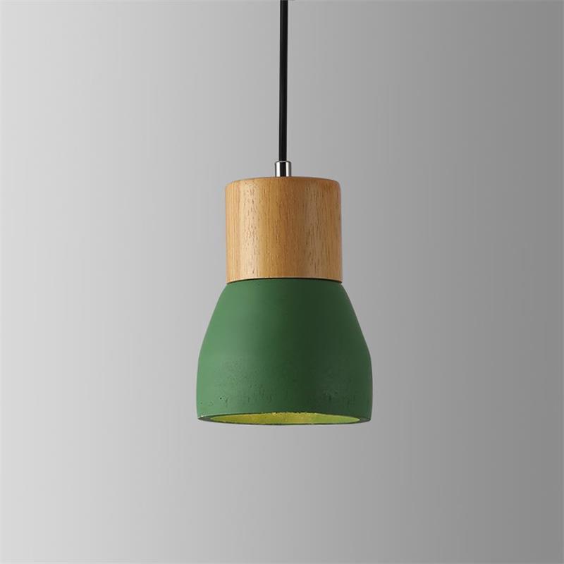 Andenon Cement Art Deco Wood Pendant Light