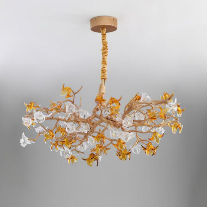 Aosta Brass Branch Luxury Crystal Chandelier