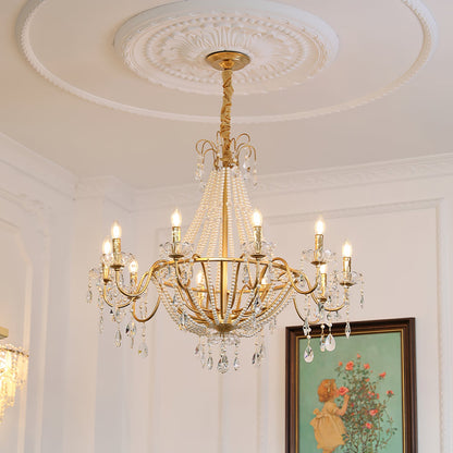 Arcadia Gold Traditional Metal Chandelier