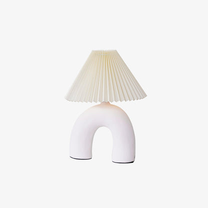 Arched Pleated Classic Metal Table Lamp