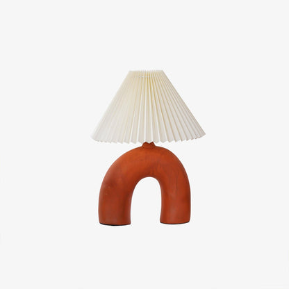 Arched Pleated Classic Metal Table Lamp