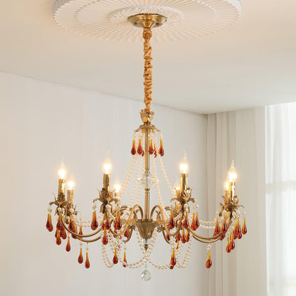 Aureate Amber Eclectic Crystal Chandelier