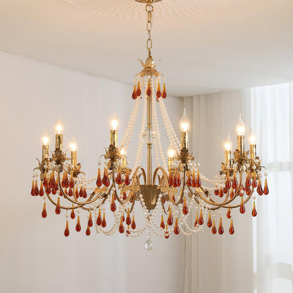 Aureate Amber Eclectic Crystal Chandelier