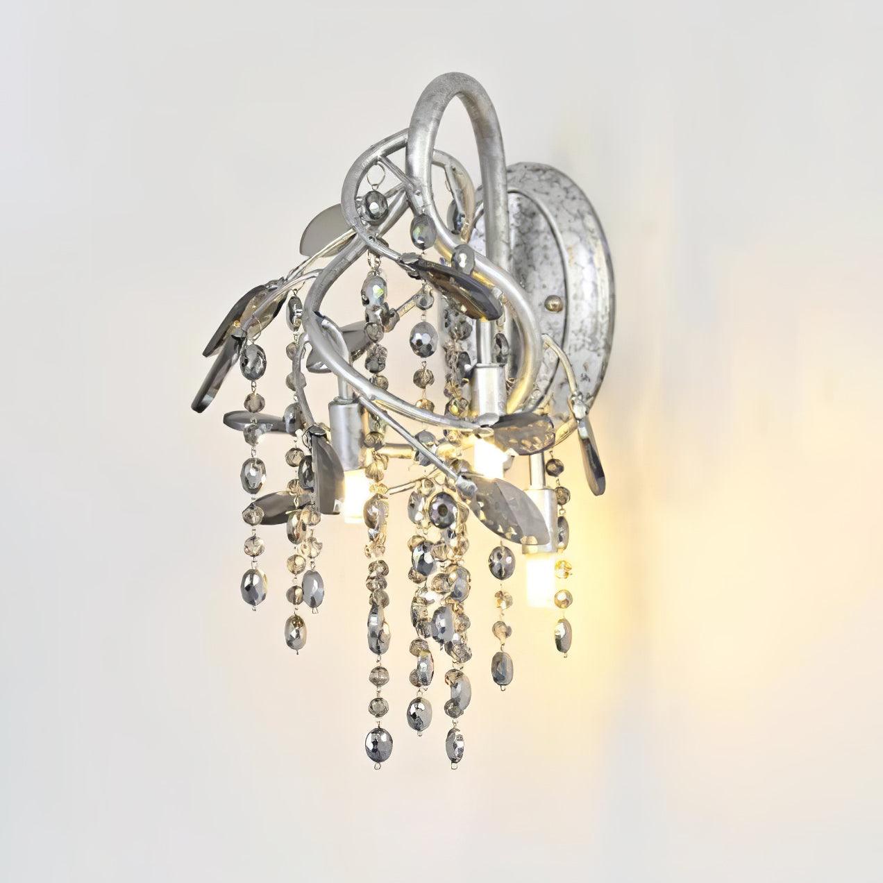 Autumn Twilight Contemporary Crystal Wall Lamp