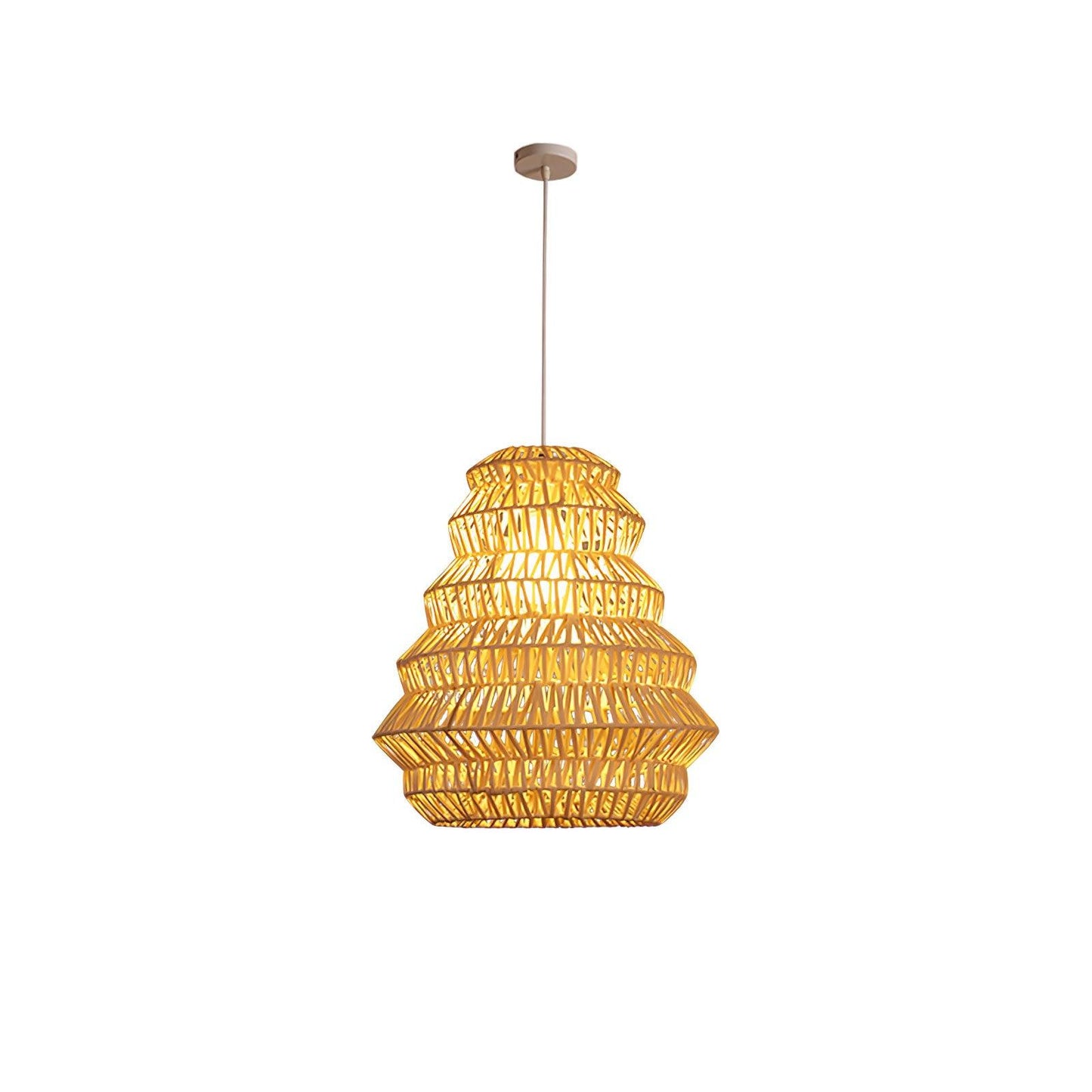 Bamboo Spiral Modern Metal Pendant Lamp