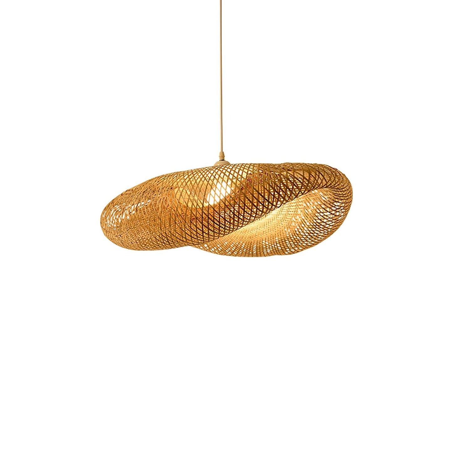 Bamboo Weaving Eclectic Metal Pendant Lamp