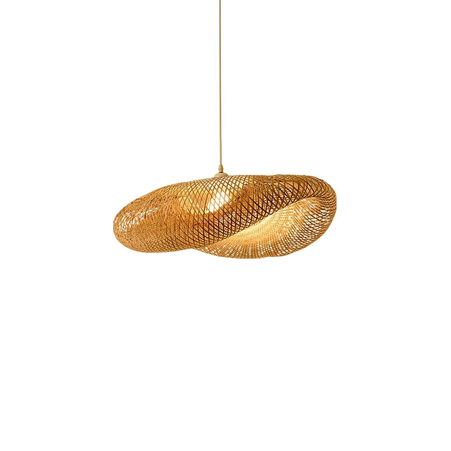 Bamboo Weaving Eclectic Metal Pendant Lamp