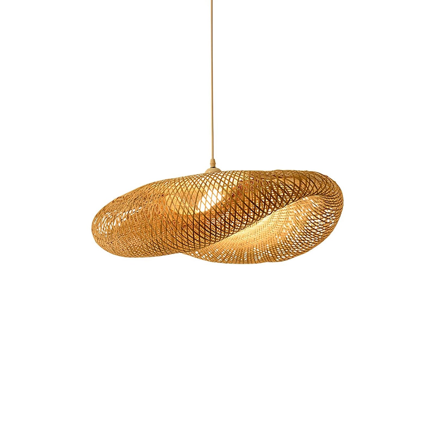 Bamboo Weaving Eclectic Metal Pendant Lamp