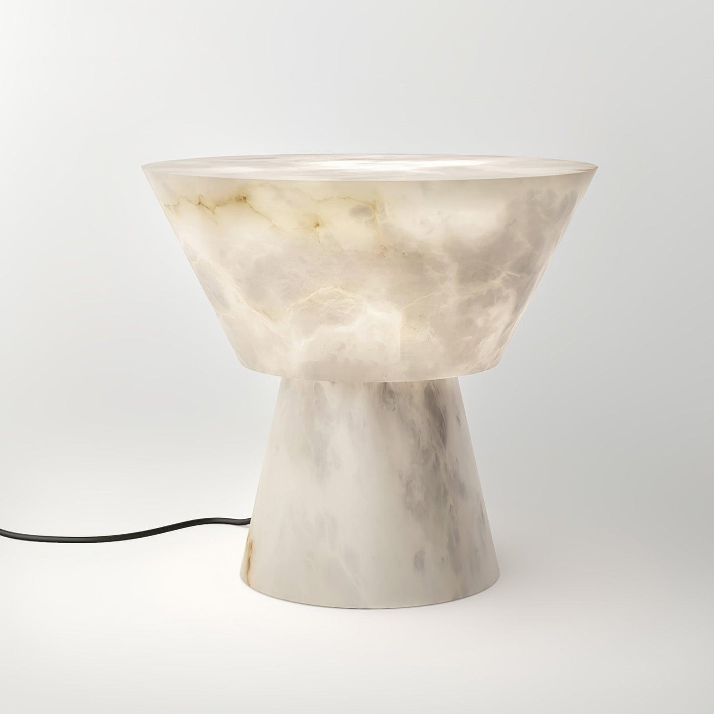 Beta Marble Contemporary Brass Table Lamp