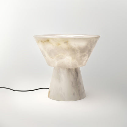 Beta Marble Contemporary Brass Table Lamp