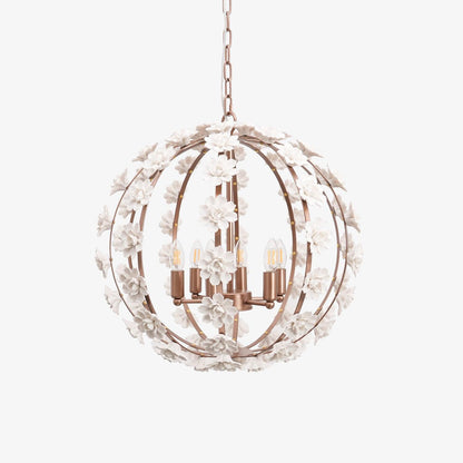 Bianca Floral Orb Traditional Metal Chandelier