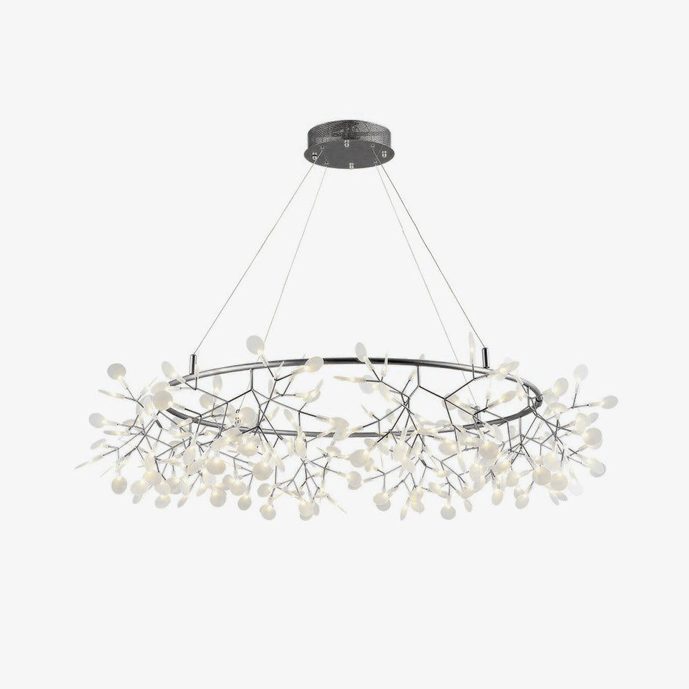 Black Big O Firefly LED Modern Metal Chandelier