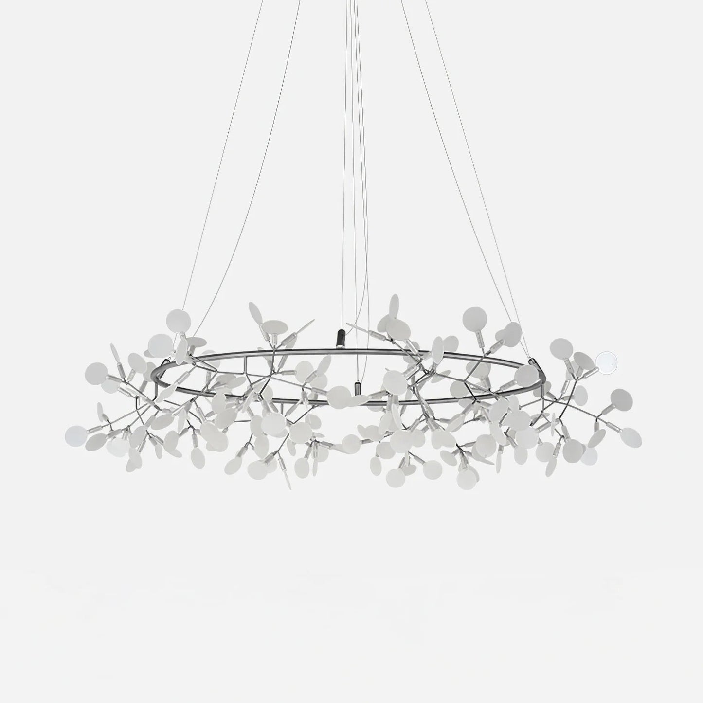 Black Big O Firefly LED Modern Metal Chandelier