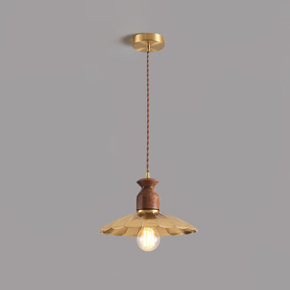 Brass Crest Rustic Metal Pendant Light